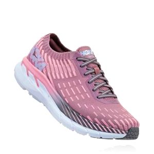 Hoka One One Clifton 5 Knit Cameo Pink 8.5 Rare